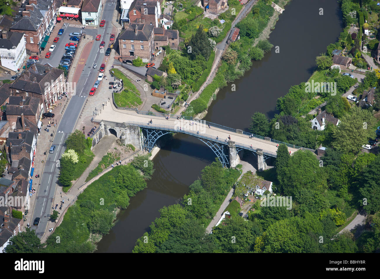 Ironbridge Telford Luftbild Stockfoto