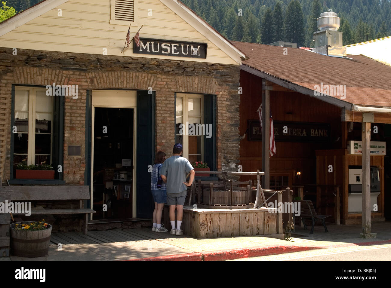 USA Kalifornien Downieville Gold Rush Museum Main Street Mitte 19. Jahrhundert Architektur Goldgräberstadt Stockfoto