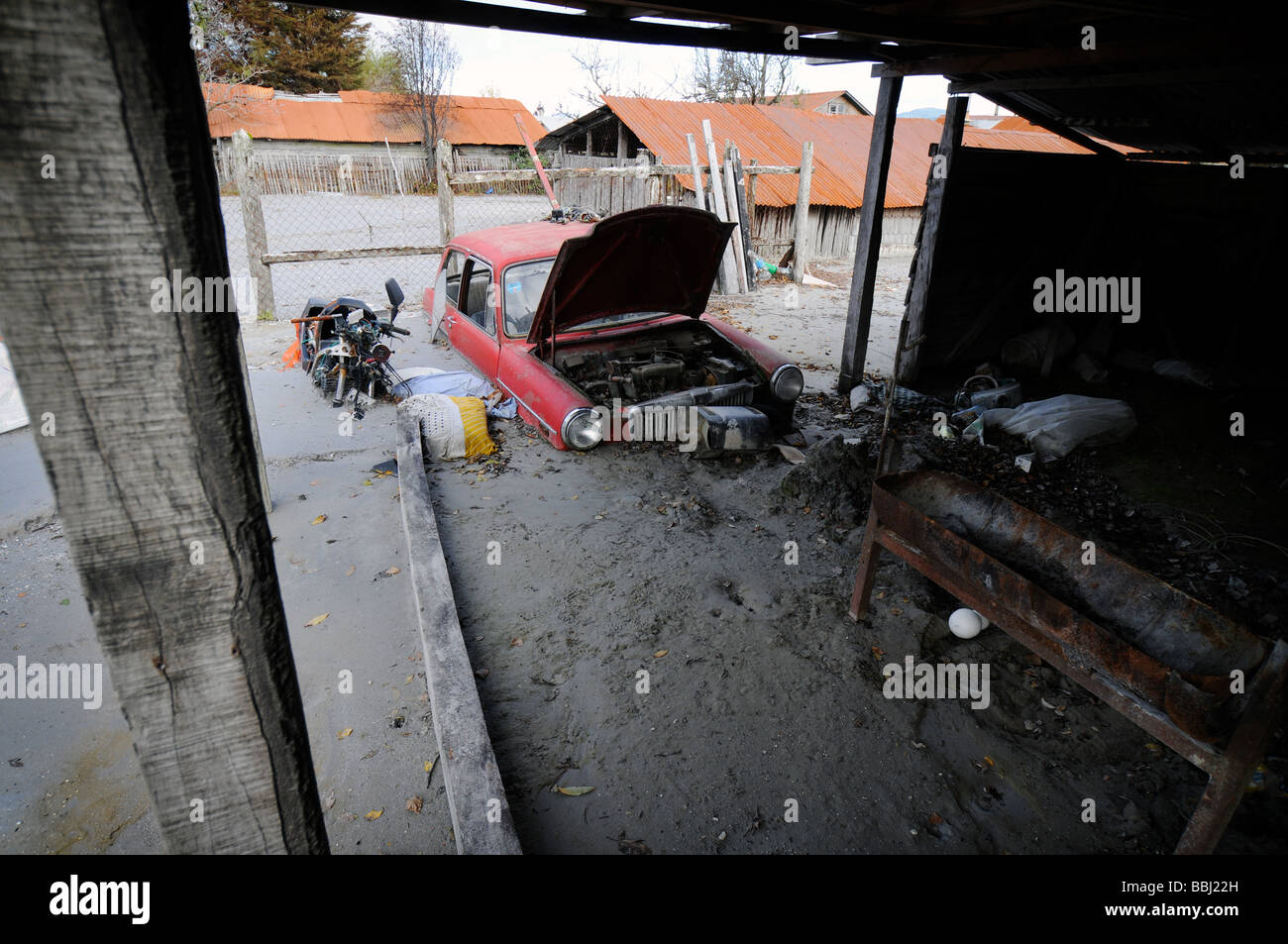 Naturkatastrophe in Chaiten Stockfoto