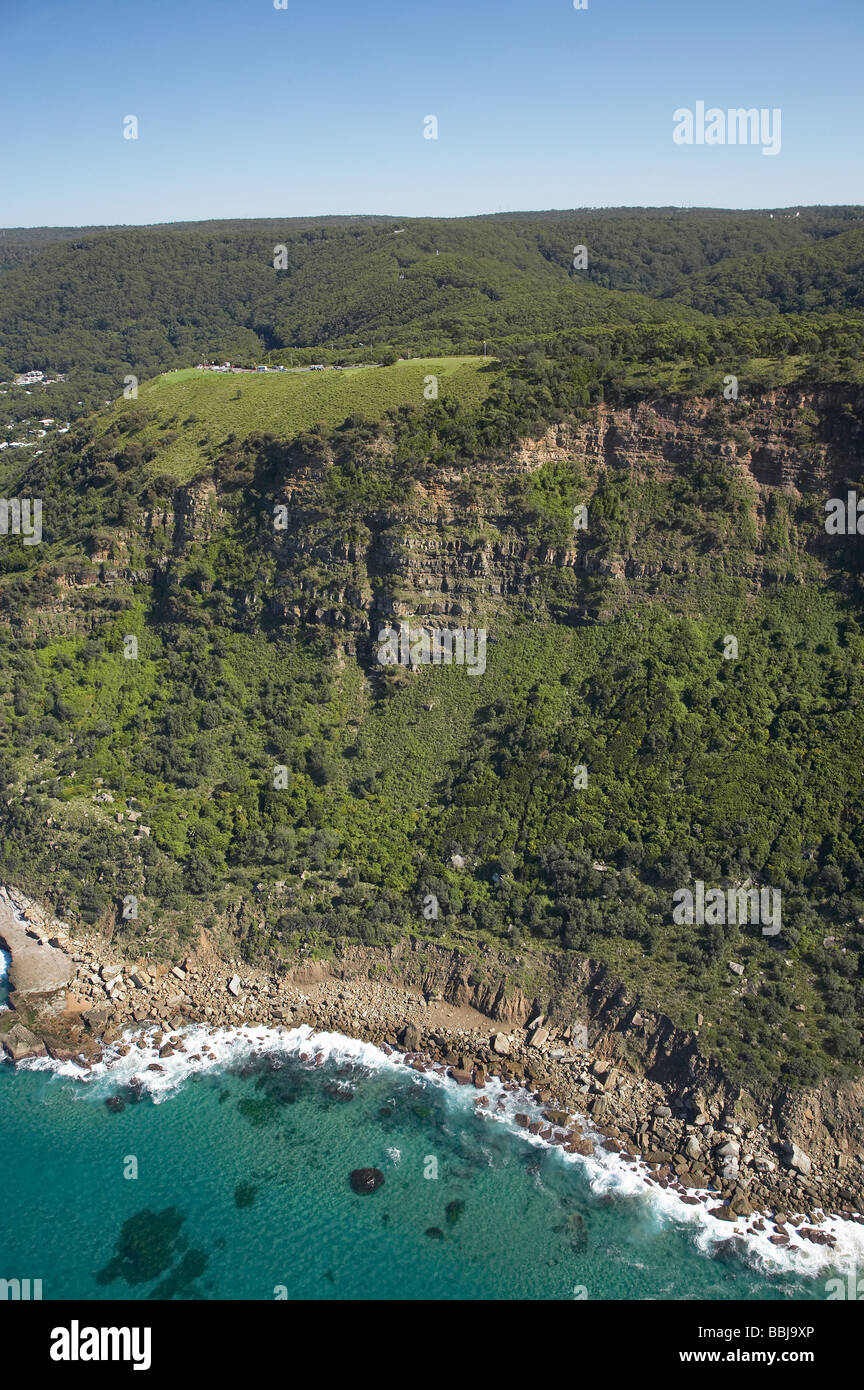 Kahle Hügel Illawarra Escarpment auf Grand Pacific Drive zwischen Wollongong und Sydney New South Wales Australien Antenne Stockfoto
