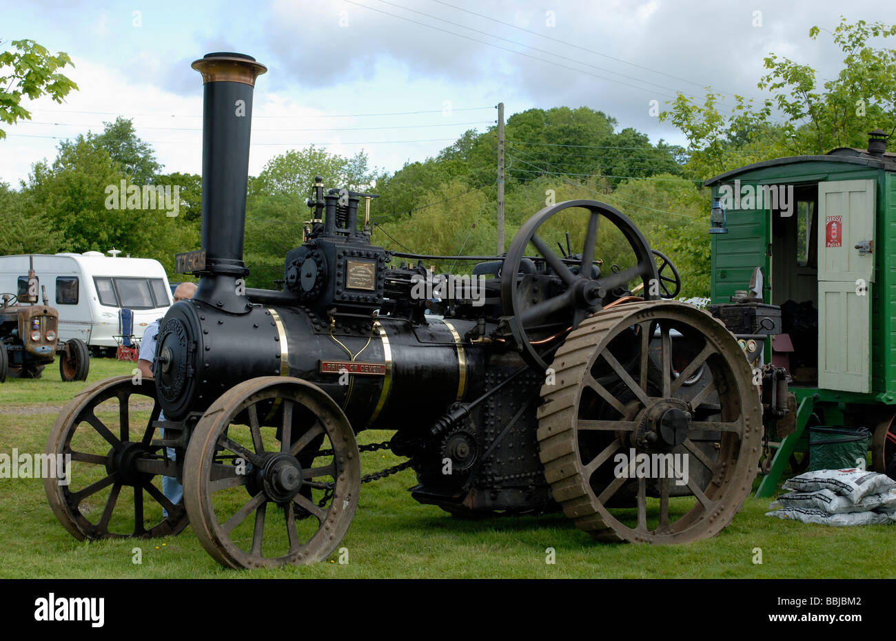 Dampftraktor der Devon Show Stockfoto