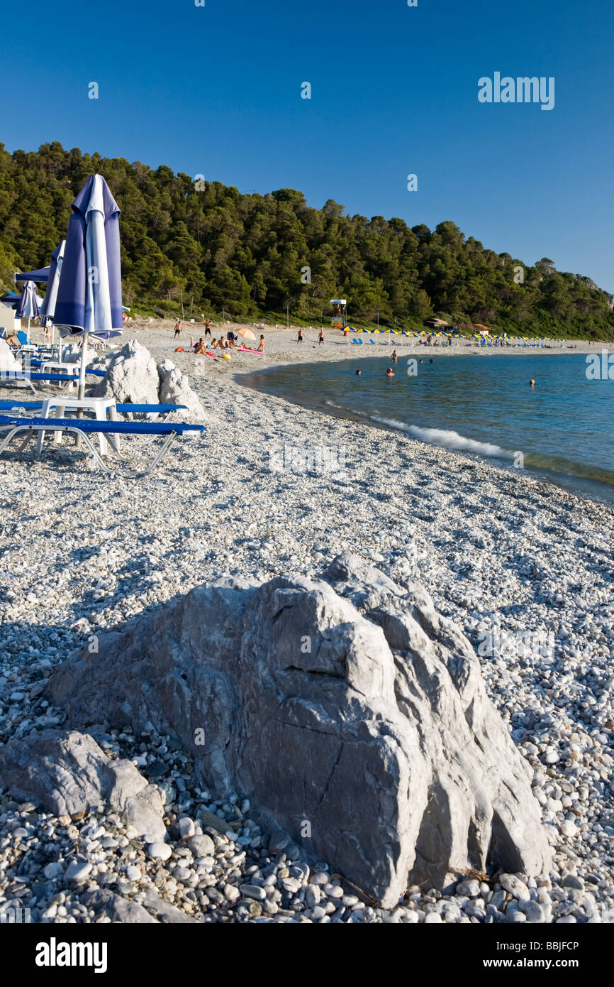 Milia Beach auf Skopelos Insel der Sporaden griechische Inseln Griechenland Stockfoto