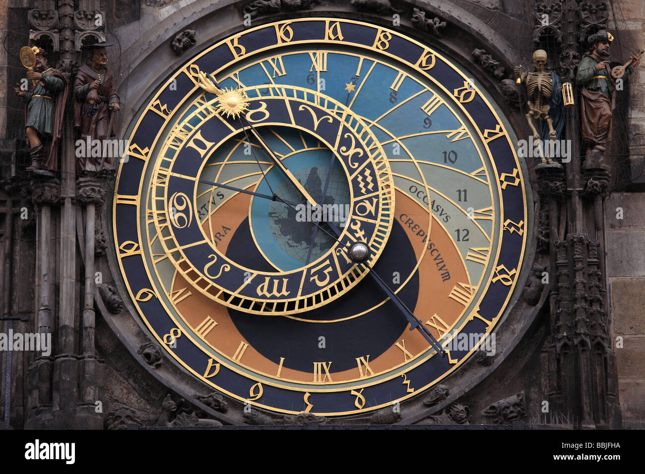 Tschechische Republik Prag Old Town Hall astronomische Uhr Stockfoto