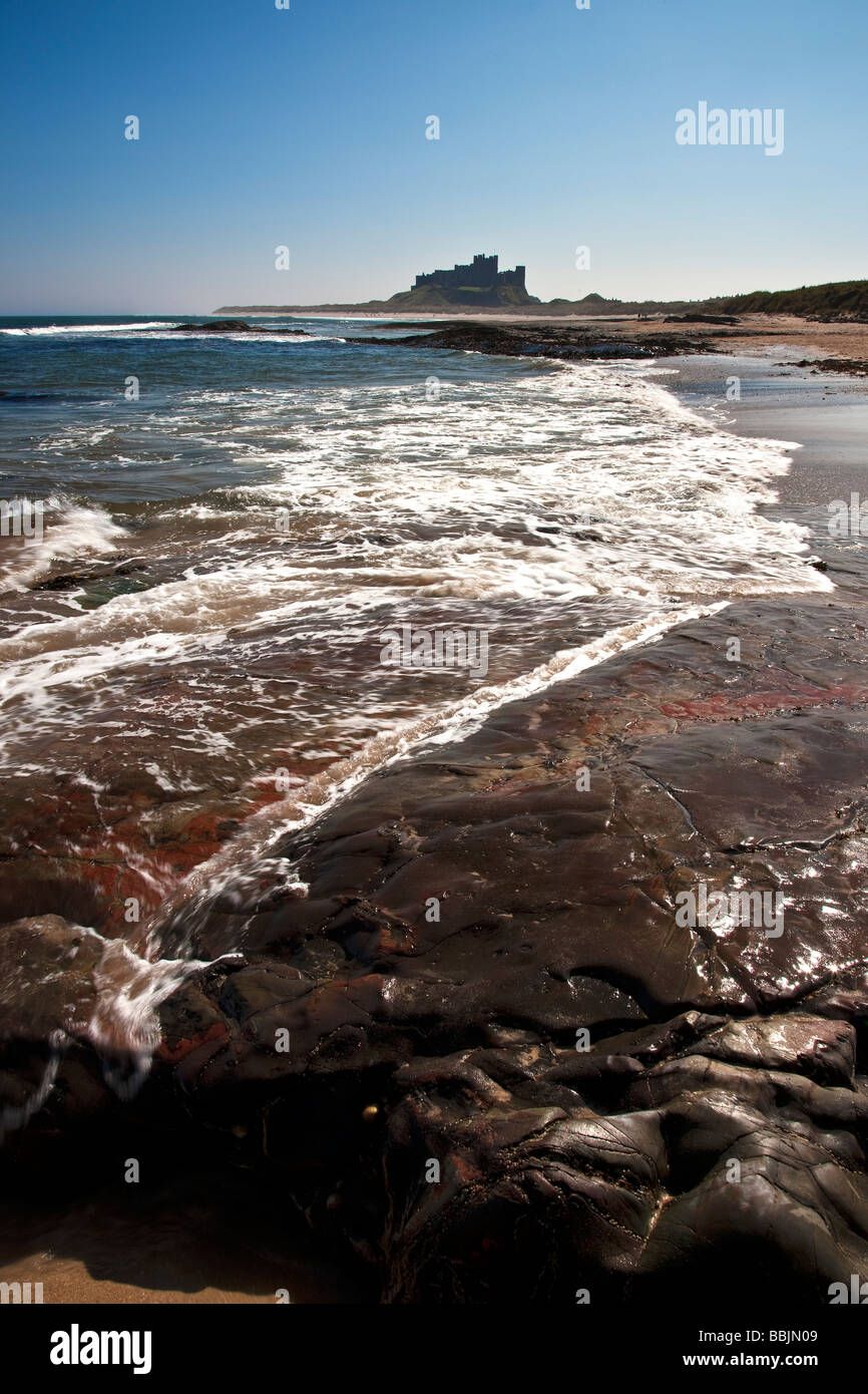 Bamburgh Castle in Northumberland Küste, Nord-Ost-England Stockfoto