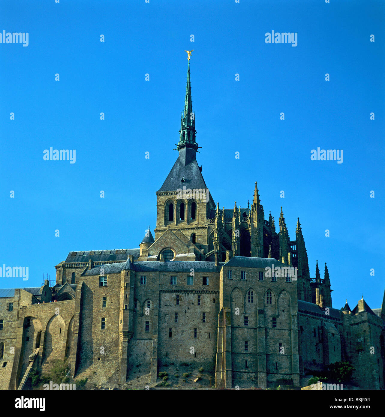 Abtei von Mont-Saint-Michel. Normandie (Normandie). Frankreich. Stockfoto