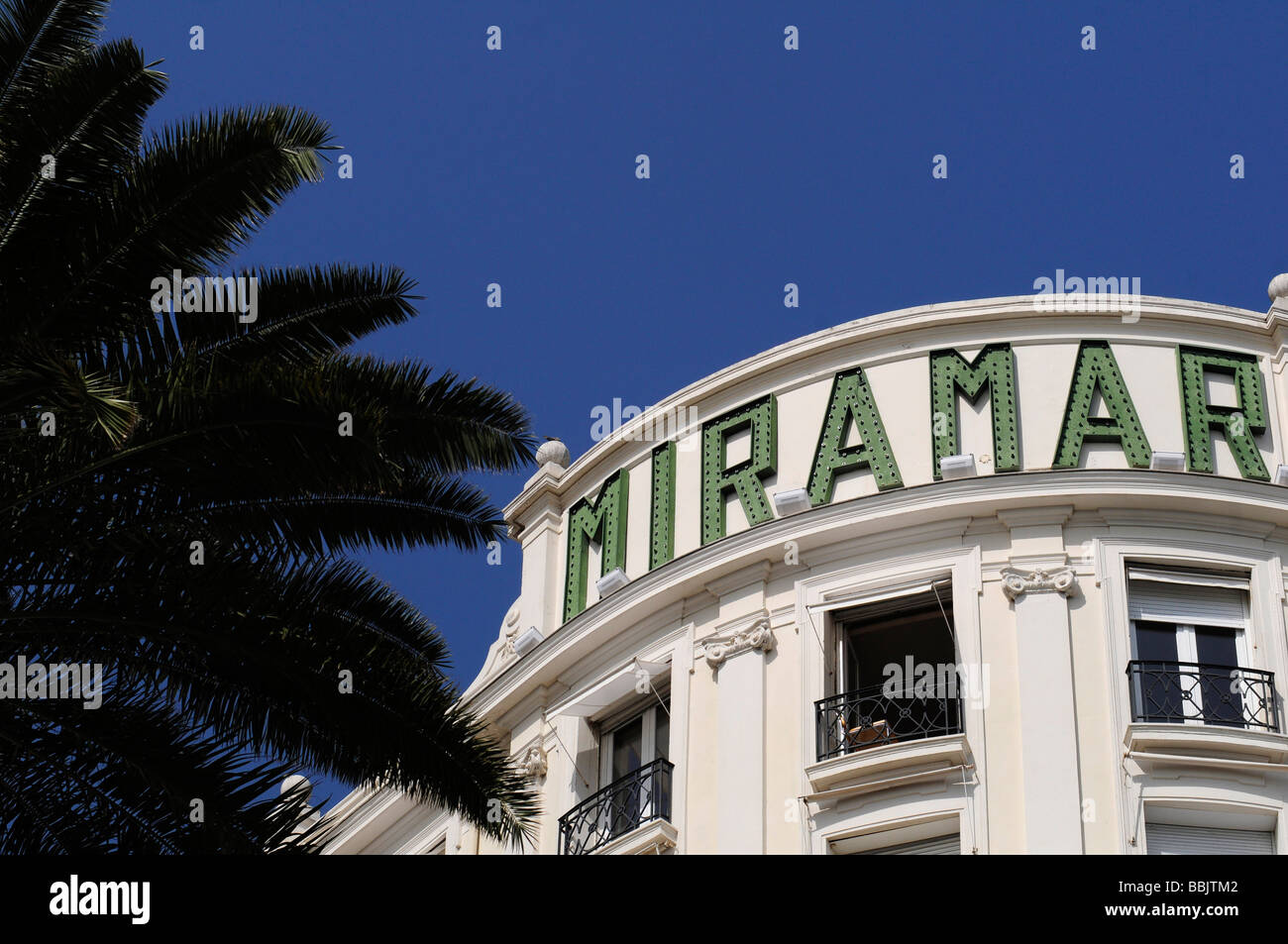 Das Palace Hotel "Miramar"; eines der Hotels von Promis bei den Filmfestspielen in Cannes, Frankreich geschätzt. Stockfoto