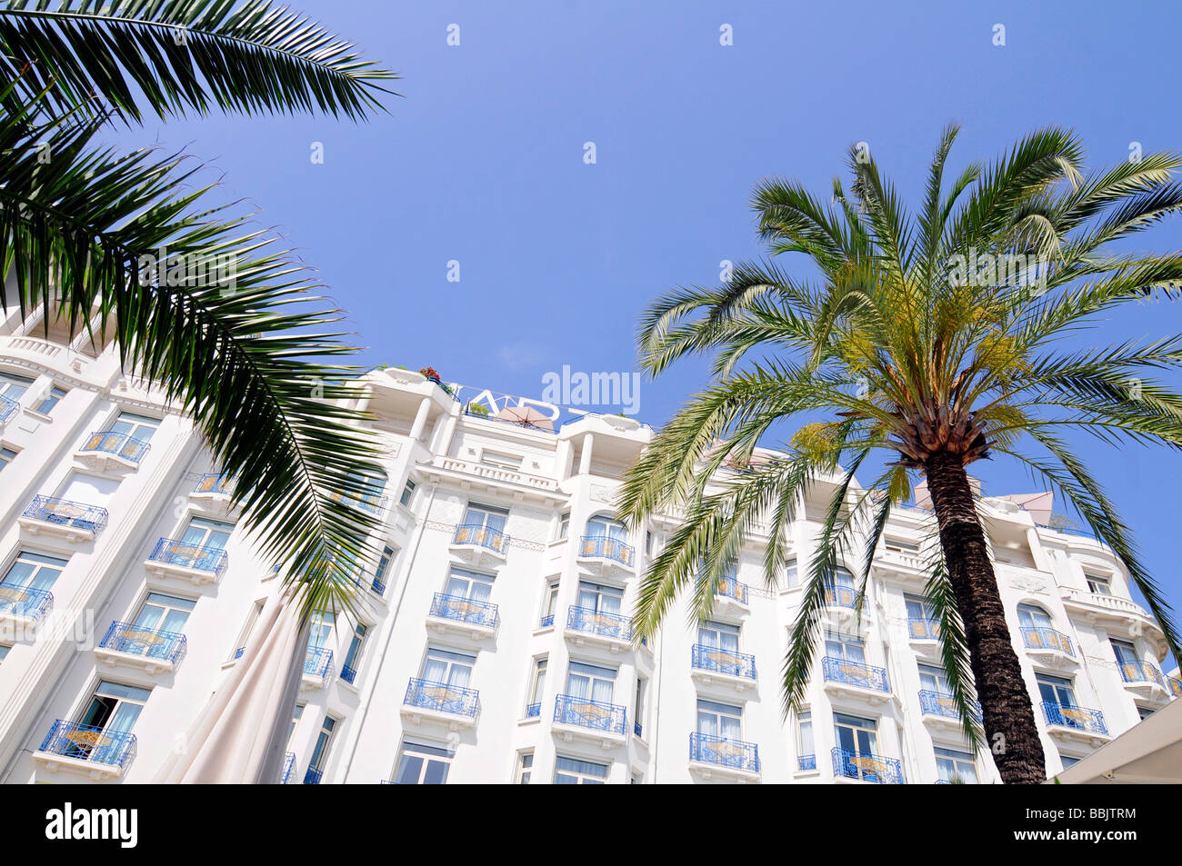 Das Palace Hotel "Martinez", eines der Hotels von Promis bei den Filmfestspielen in Cannes, Frankreich geschätzt. Stockfoto