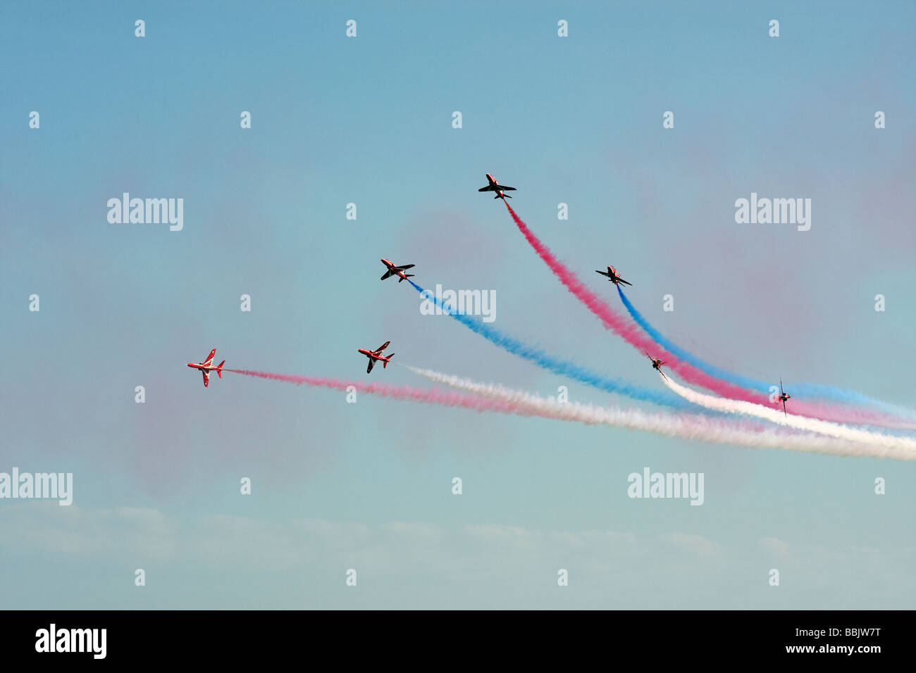 rote Pfeile Flugzeug Flugzeug Display Team Flugzeuge Southend Airshow England uk Europa Stockfoto