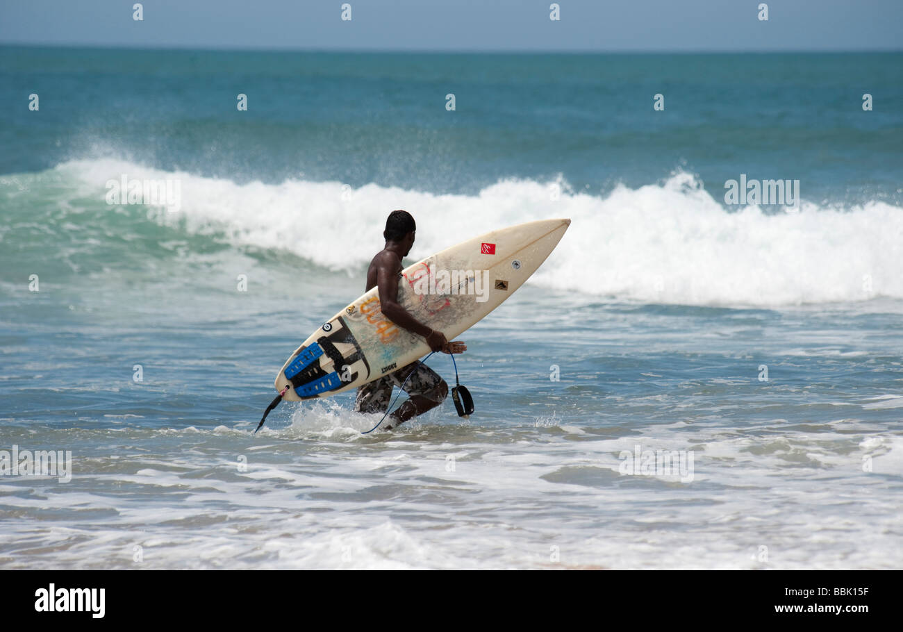 Surfer Arugam Bay Stockfoto