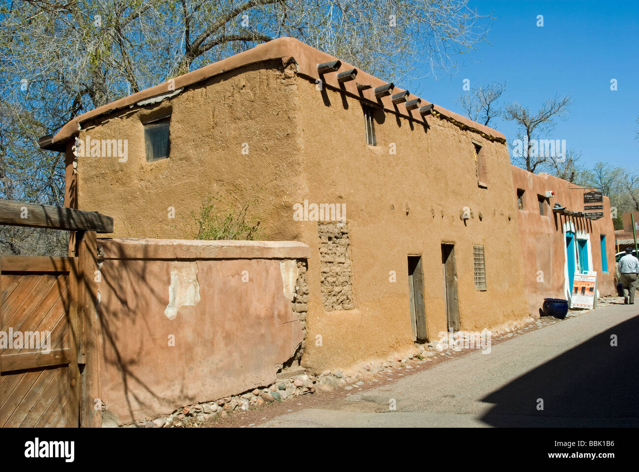USA New Mexico Santa Fe Adobe älteste Haus in USA Stockfoto