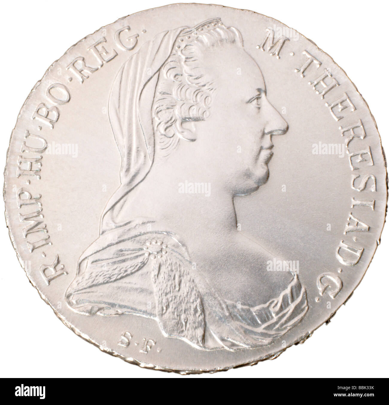 Maria Theresa Austrian Silber Thaler Stockfoto