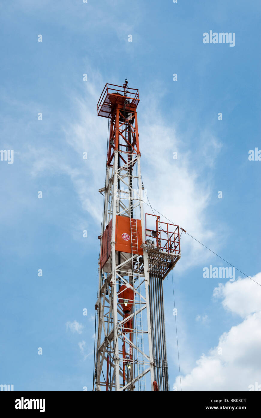 ein Öl-Bohrinsel auf den Ölfeldern von Texas Stockfoto