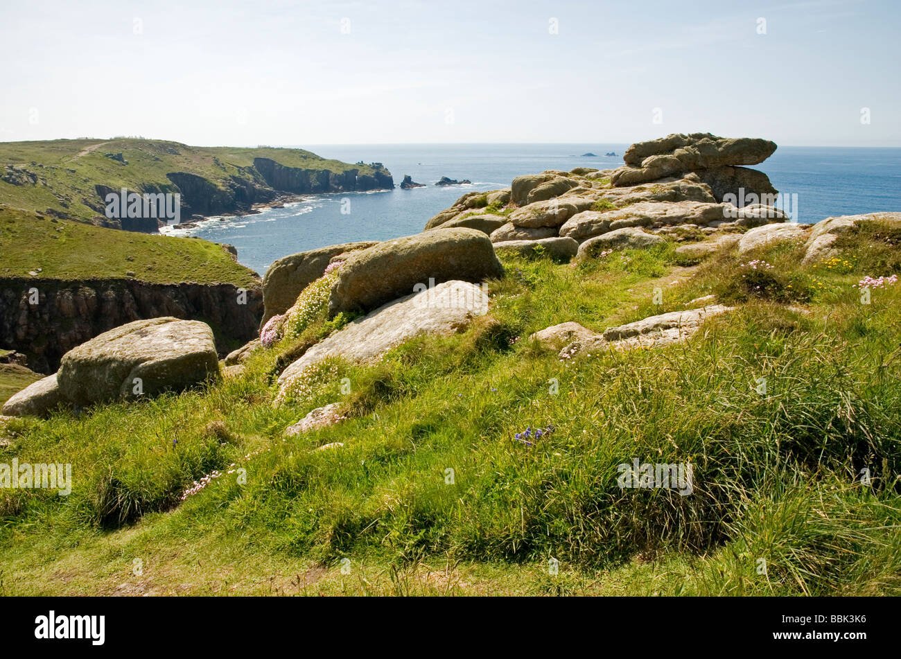 Klippen im Sennen Cove Cornwall England UK Stockfoto