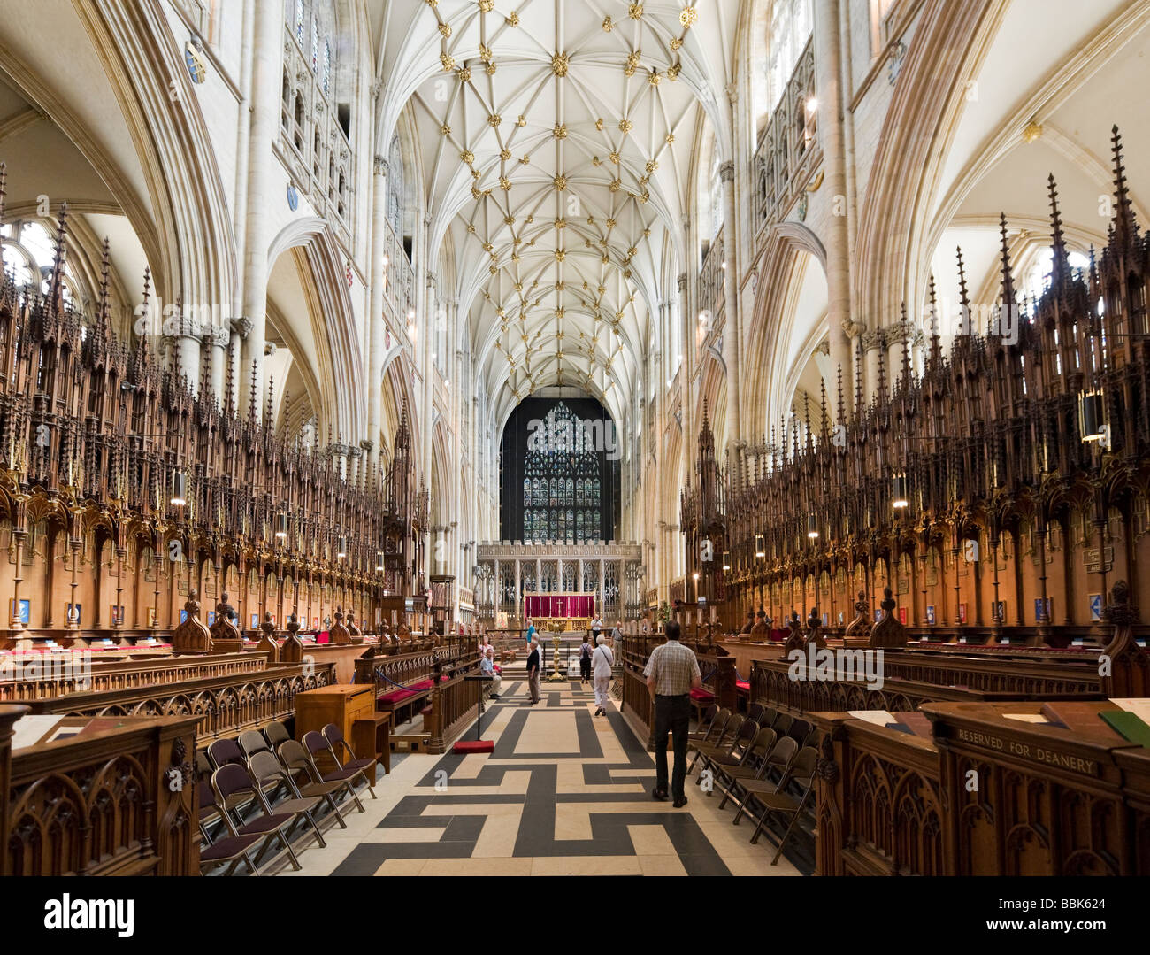 Der Chor im East End, York Minster, York, North Yorkshire, England Stockfoto