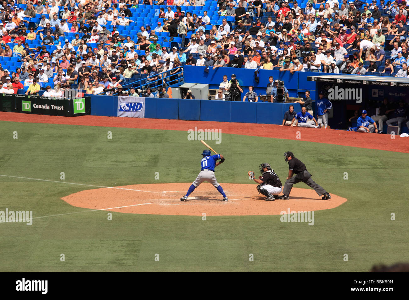 Baseball Kansas City Royals Vs Toronto Blue Jays Rogers Centre, Toronto, Ontario, Kanada Stockfoto