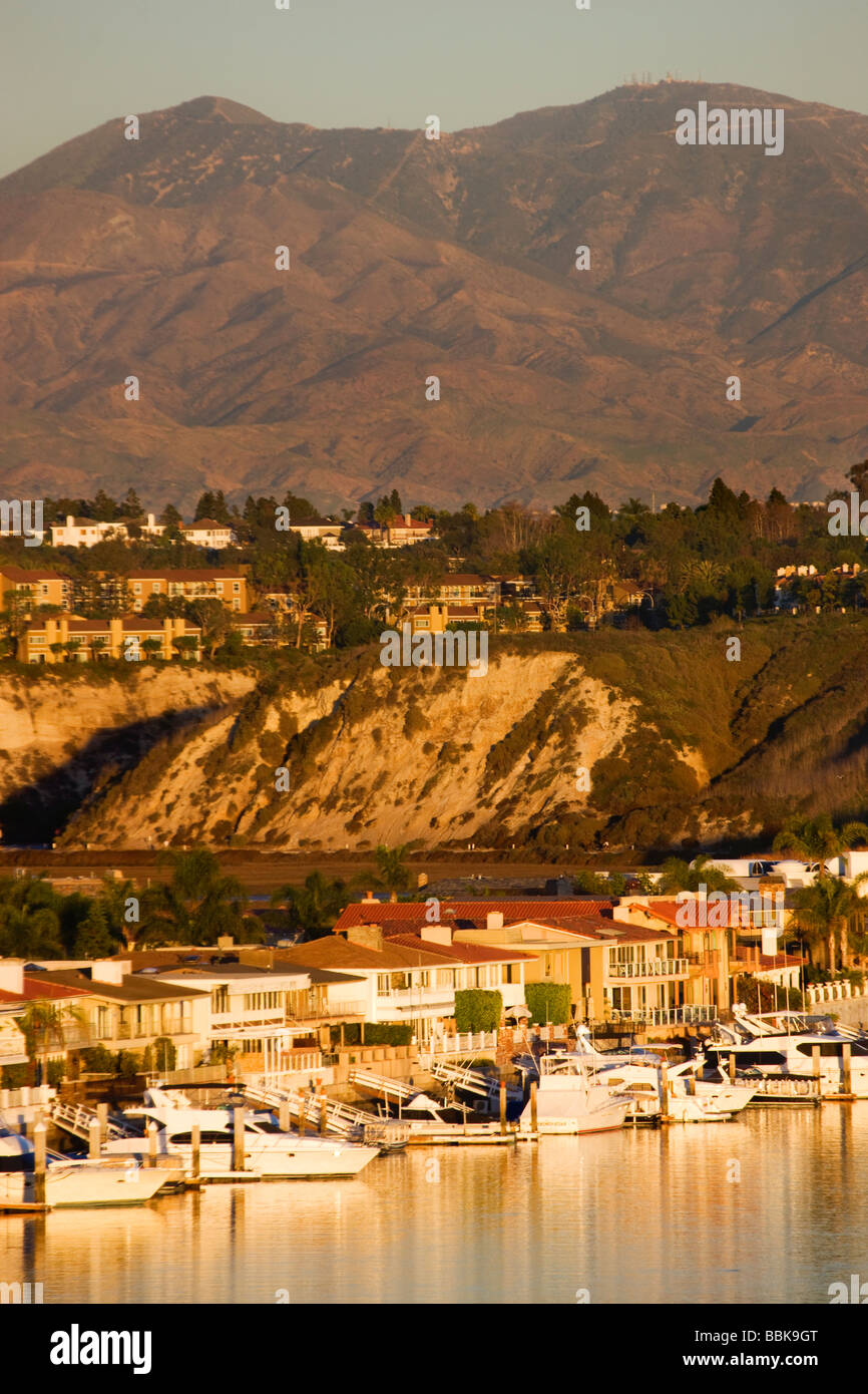 Booten in der Back Bay Newport Beach Orange County in Kalifornien Stockfoto