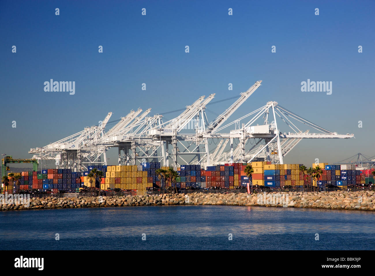 Hafen von Long Beach California Stockfoto