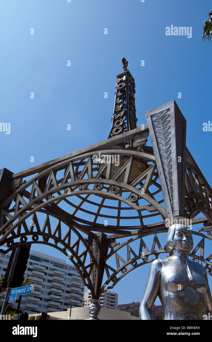 Denkmal für Hollywood-Schauspielerinnen ganz zu Beginn des Hollywood boulevard Stockfoto