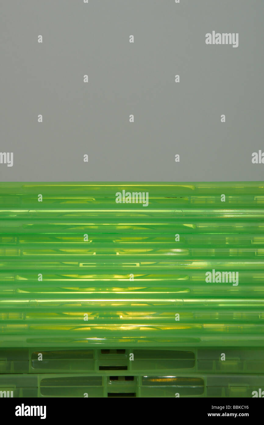 Haufenweise Konsole Spielehüllen Stockfoto