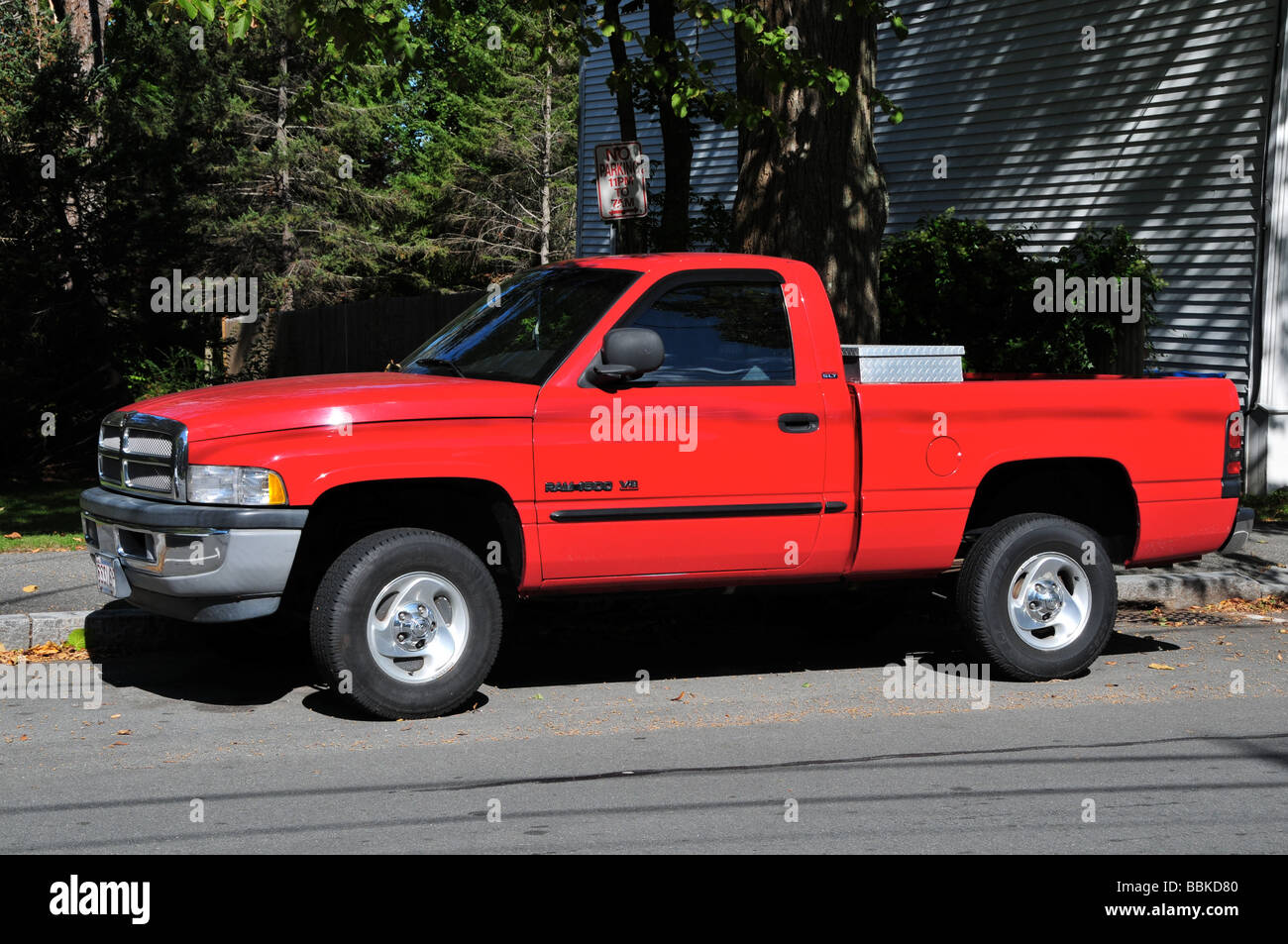 Roten Dodge Ram Pick-up-Truck, USA Stockfoto