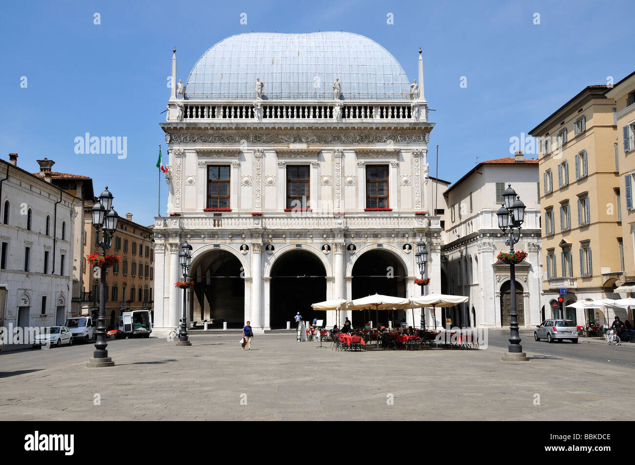 Loggia-Rathaus, Piazza della Loggia, Brescia, Lombardei, Italien Stockfoto