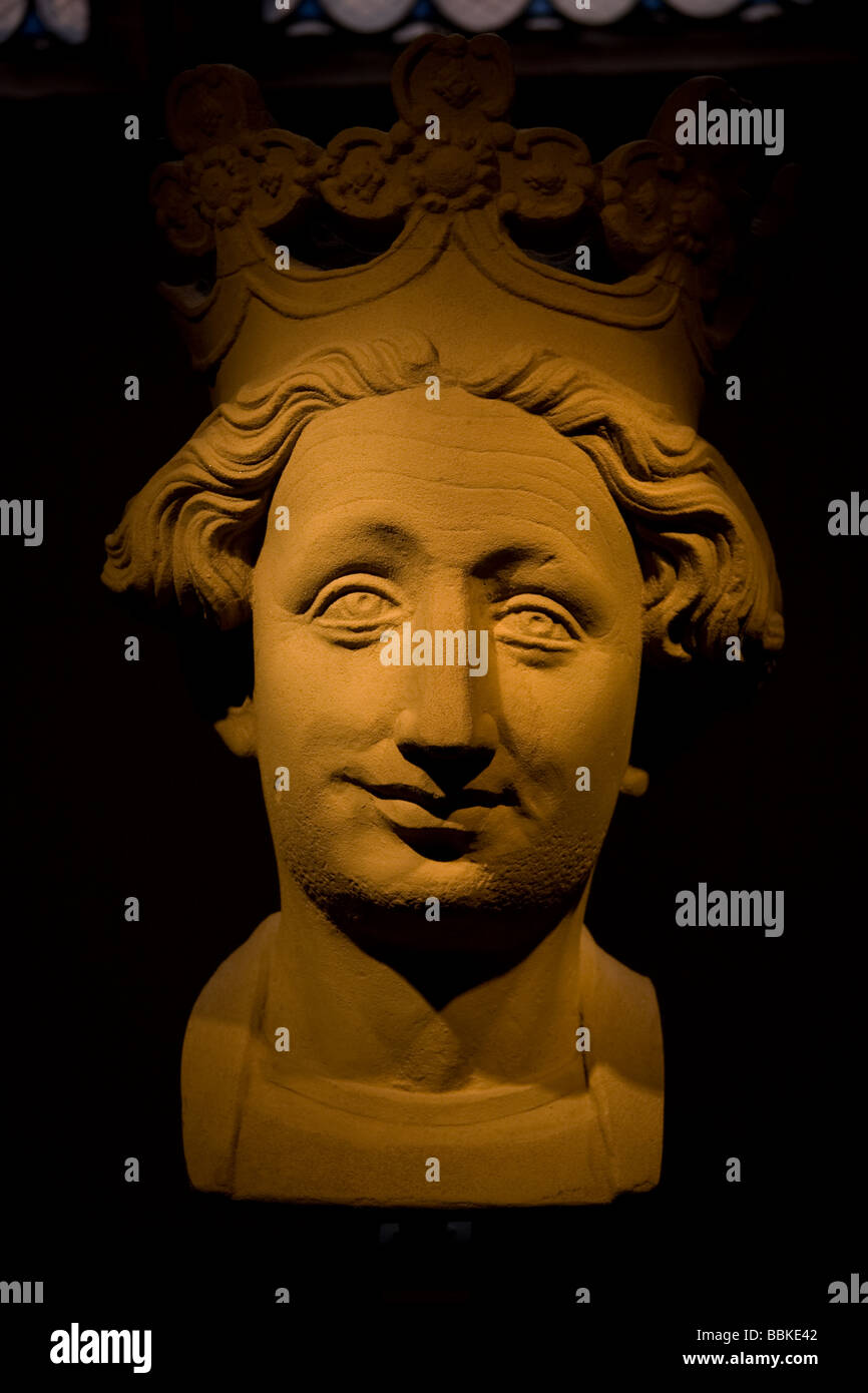 Büste des deutschen Prinzen, Schloss Heidelberg, Schloss Heidelberg, Deutschland Stockfoto