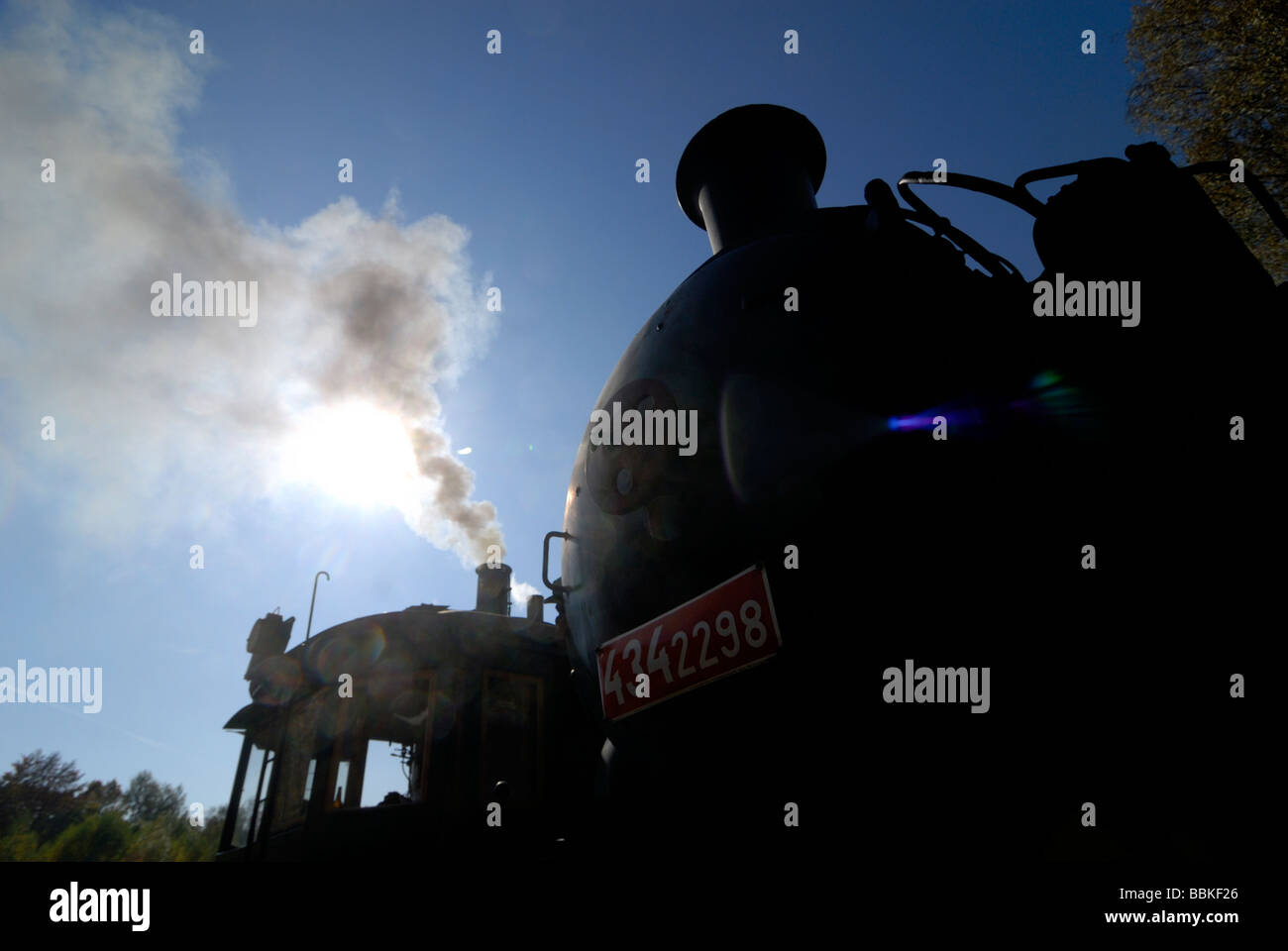 Dampfbahn Lok Kohle Tank Motor Stockfoto