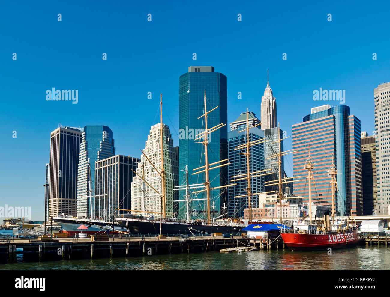 Seehafen Financial District Stockfoto