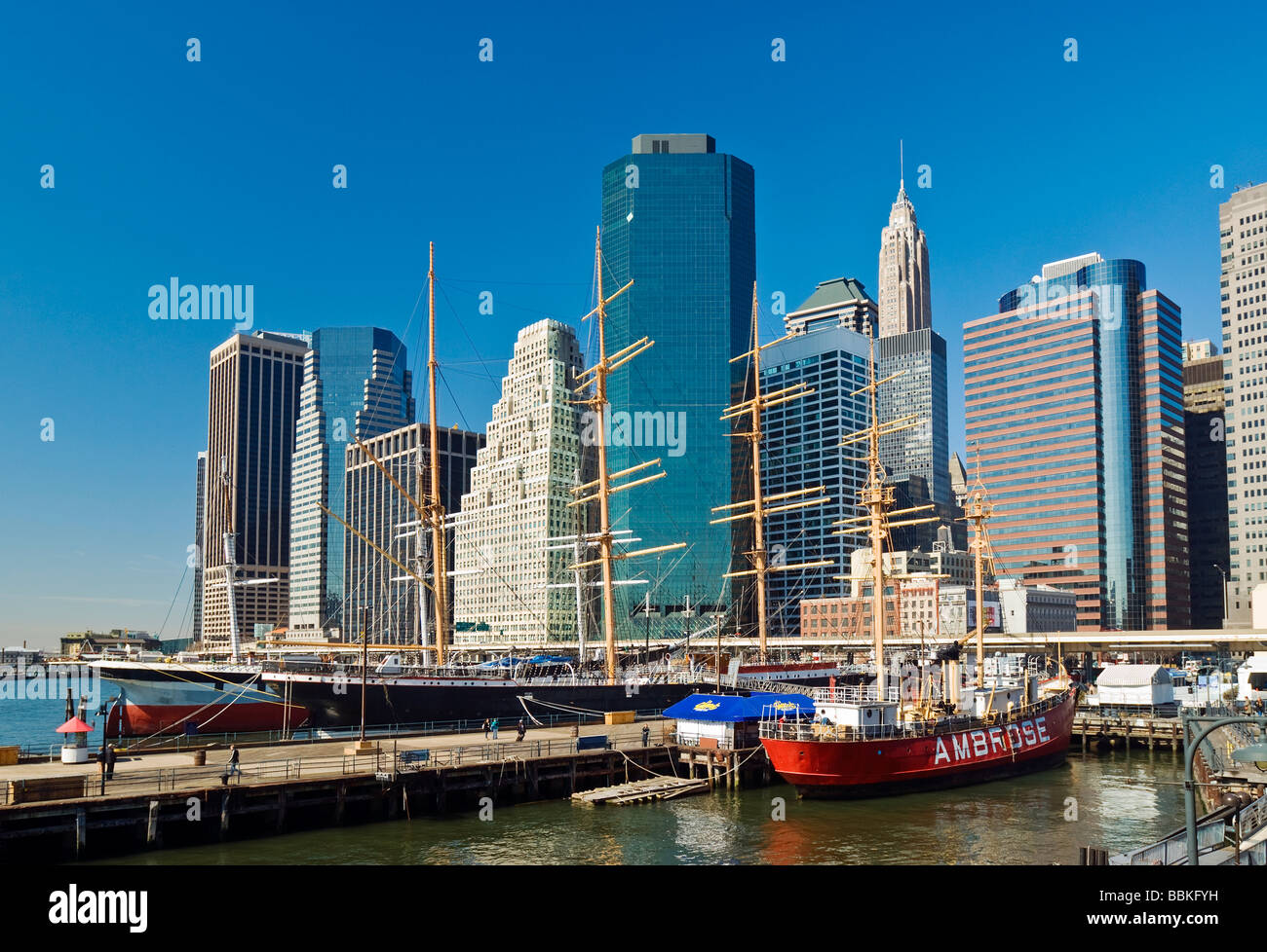 Seehafen Financial District Stockfoto