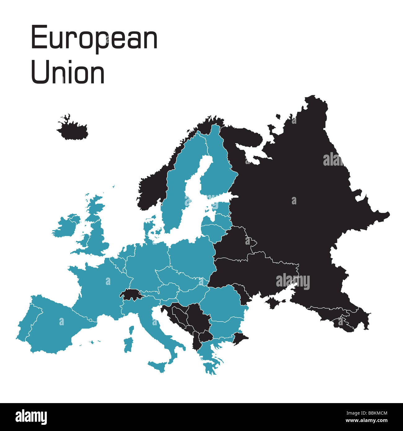 Europäische Union Karte Stockfoto