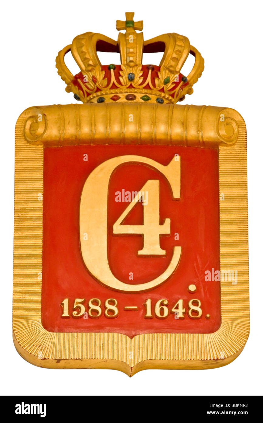 König Christian der 4., Wappen Stockfoto