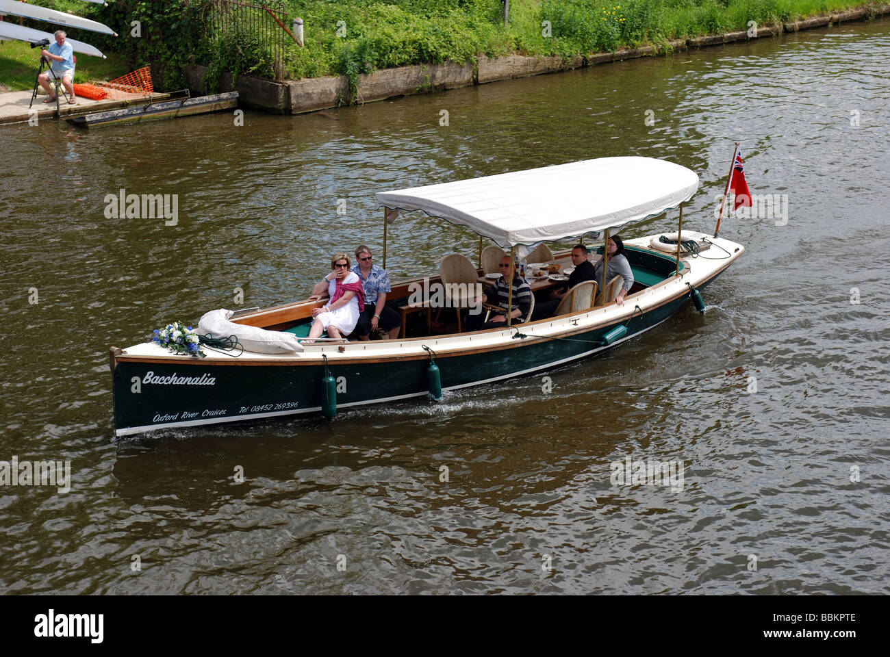 Bacchanale Schifffahrt Boot auf der Themse, Oxford, Oxfordshire, England, UK Stockfoto