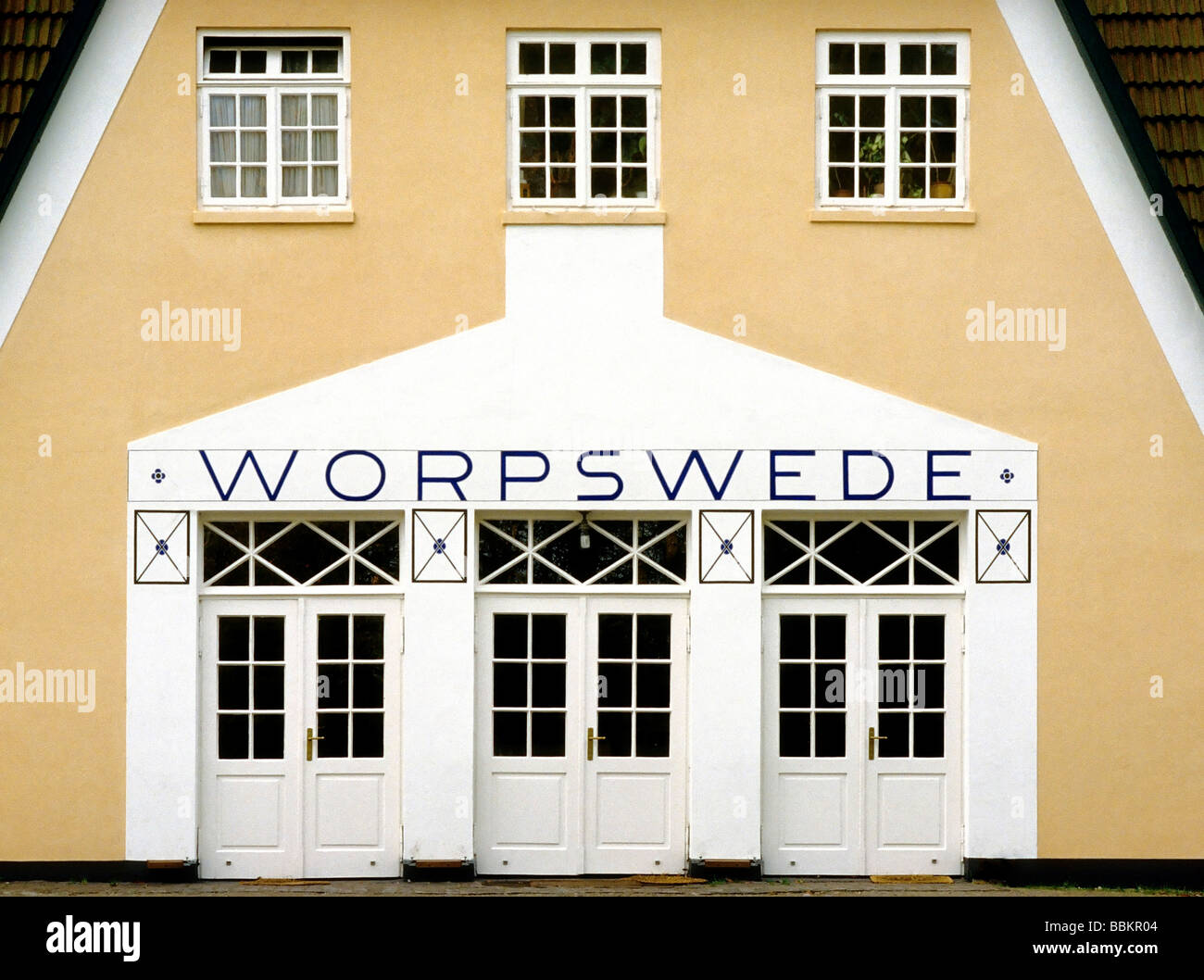 Bahnhof Worpswede entworfen Jugendstil-Gebäude von Heinrich Vogeler, Niedersachsen, Deutschland, Europa Stockfoto