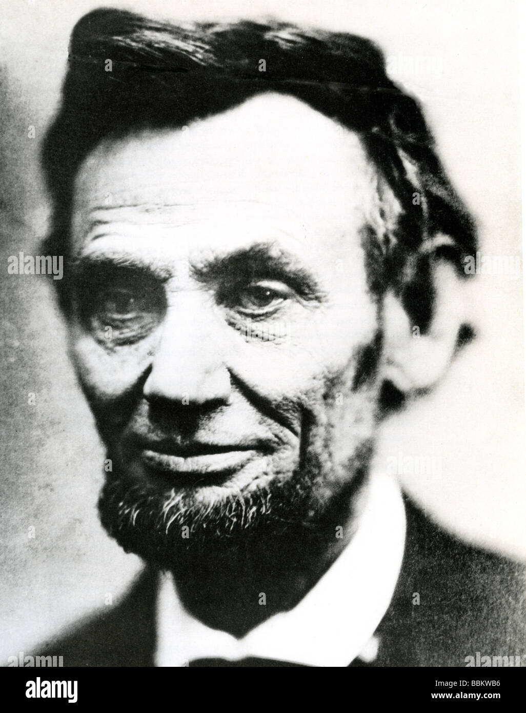 ABRAHAM LINCOLN am 9. April 1865. Aufgenommen von Alexander Gardner fünf Tage, bevor der Präsident ermordet wurde - das letzte Foto Stockfoto