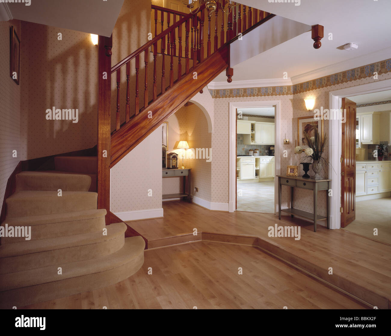 moderne englische neues Zuhause Stockfoto