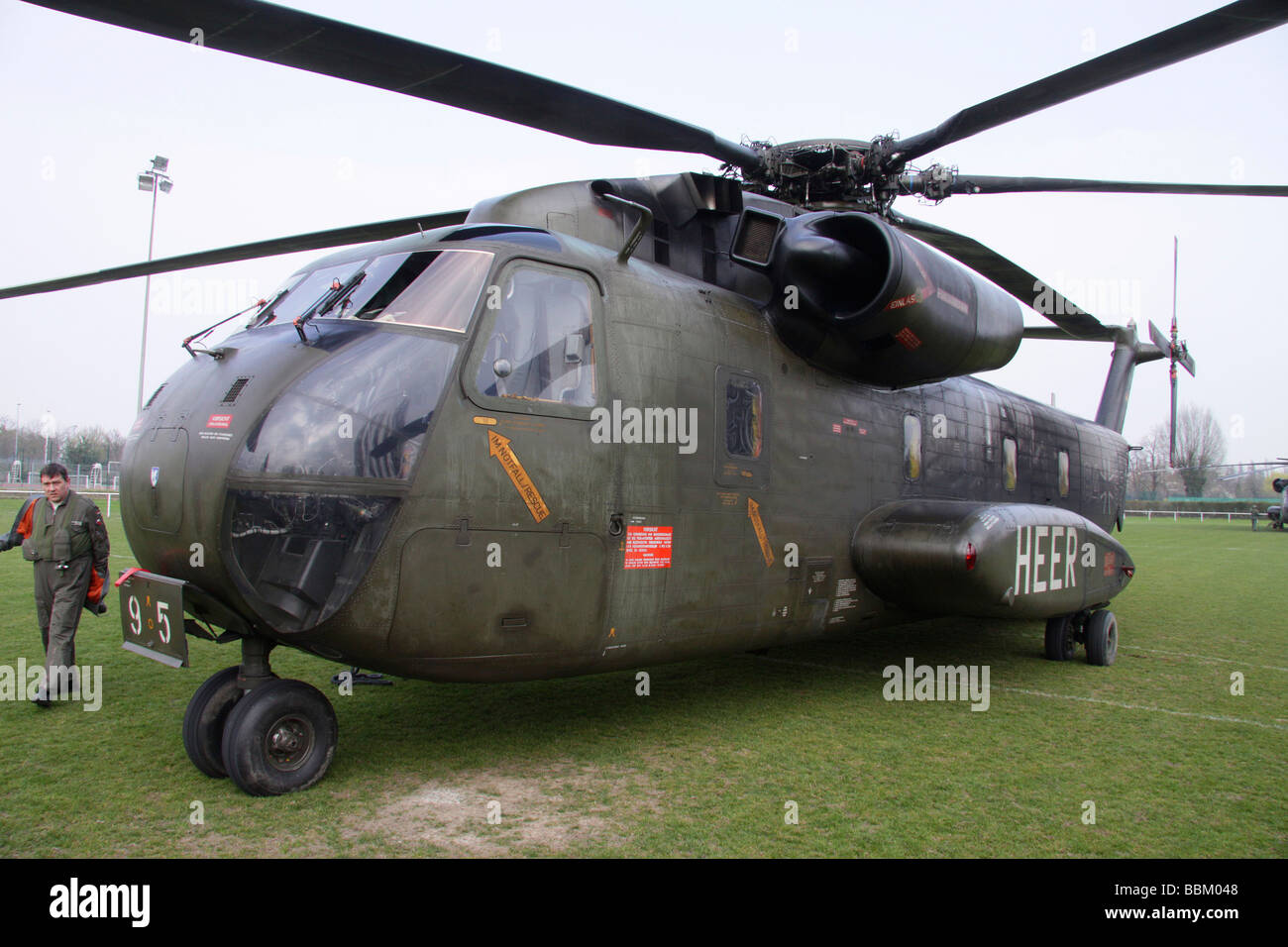 60 Jahre NATO, Hubschrauber CH-53, Straßburg, Elsass, Frankreich Stockfoto