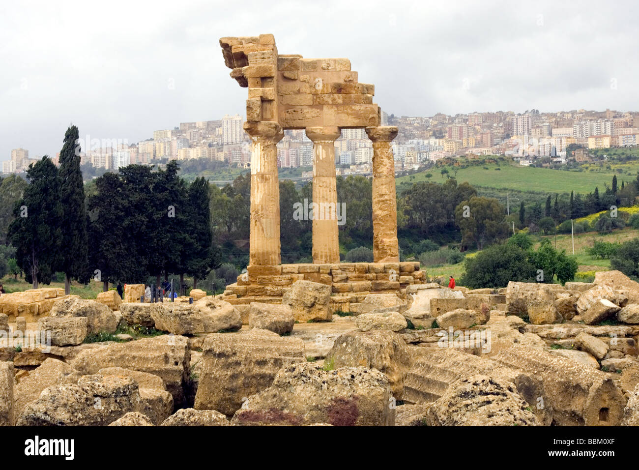 Antike griechische Tempel der Concord-Tal der Tempel Agrigento Ausgrabungsstätte Sizilien Italien Stockfoto