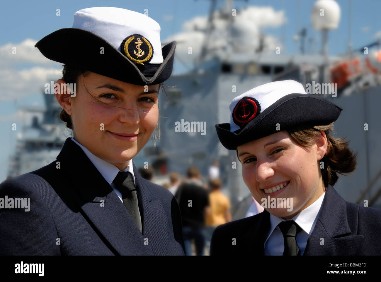 Zwei Segler, Offener Schiff auf der Kieler Woche 2008, Tirpitz Hafen, Kiel, Schleswig-Holstein, Deutschland, Europa Stockfoto