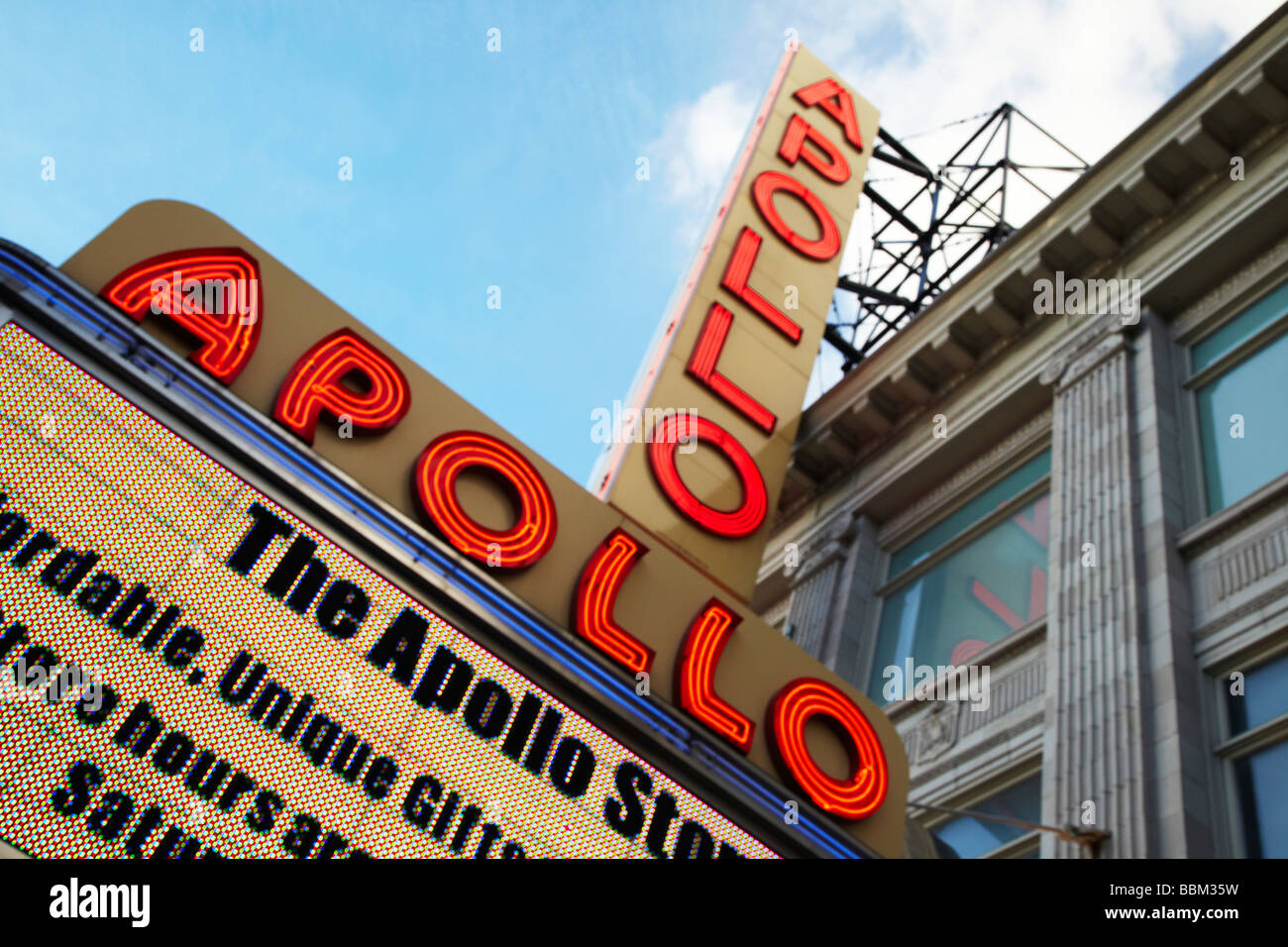 Apollo Theater Zeichen, Harlem, New York Stockfoto