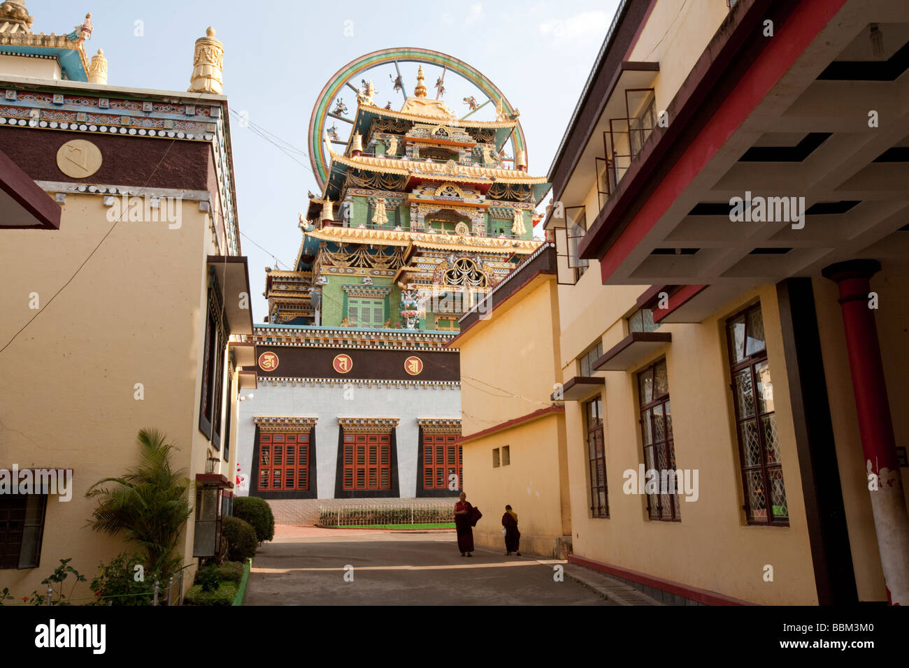 Namdroling tibetisches Kloster Bylakuppe Koorg Karbataka Indien Stockfoto
