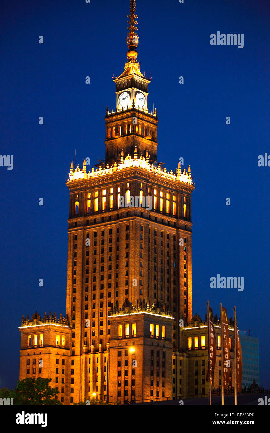 Polen Warschauer Palast der Kultur und Wissenschaft Stockfoto