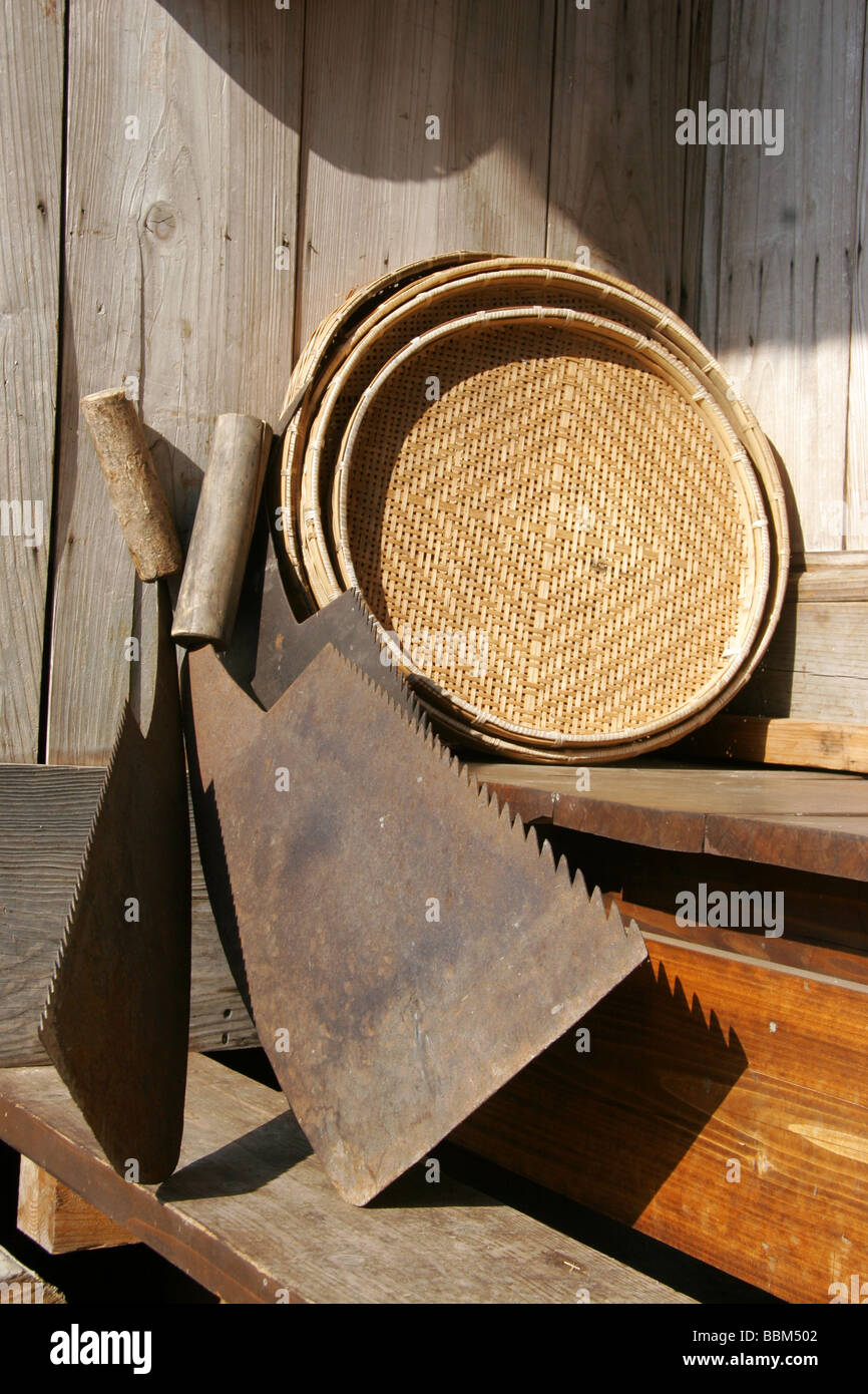 Antike Landmaschinen Japan Stockfoto