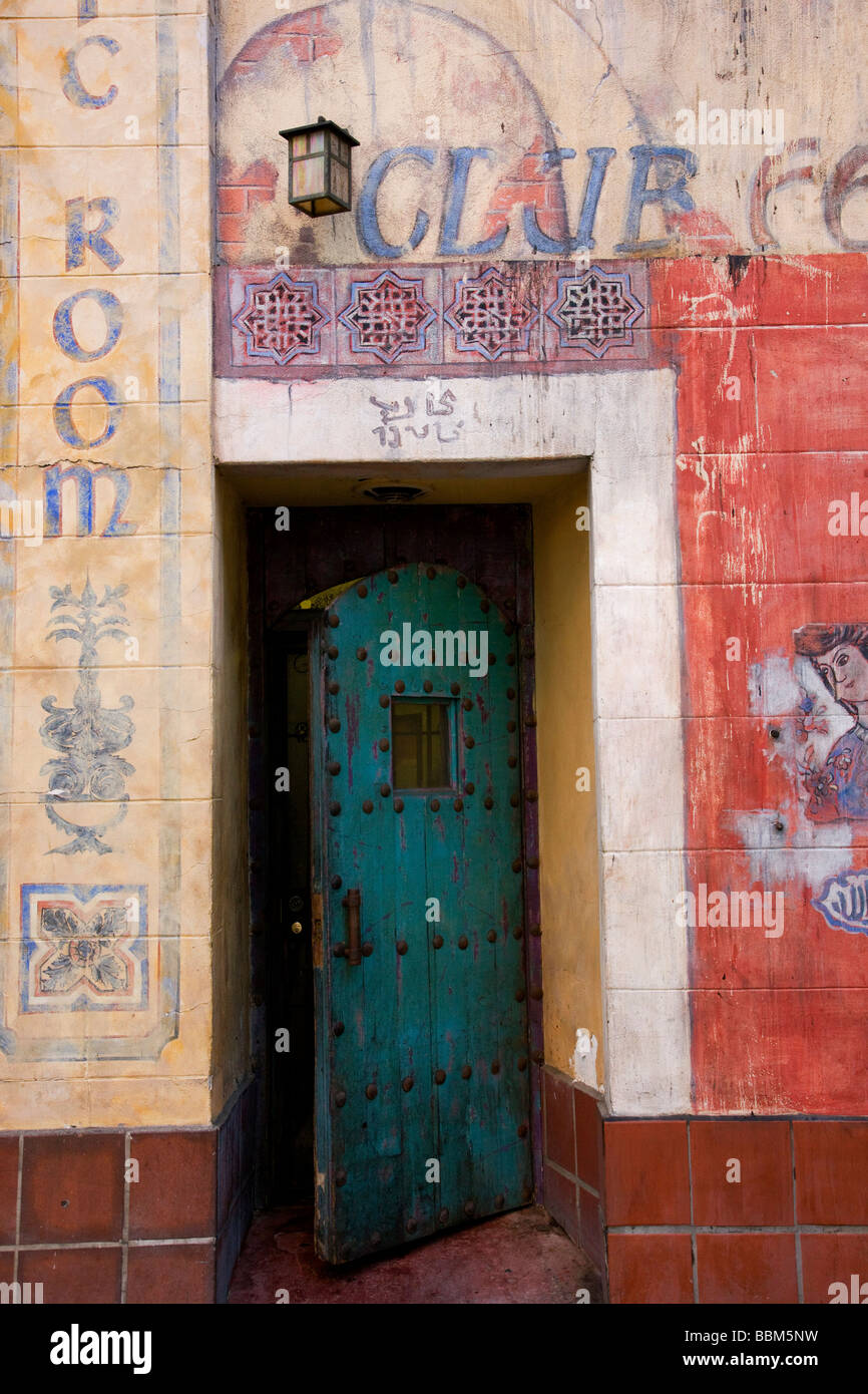 Eine alte Tür Downtown Los Angeles Kalifornien Stockfoto