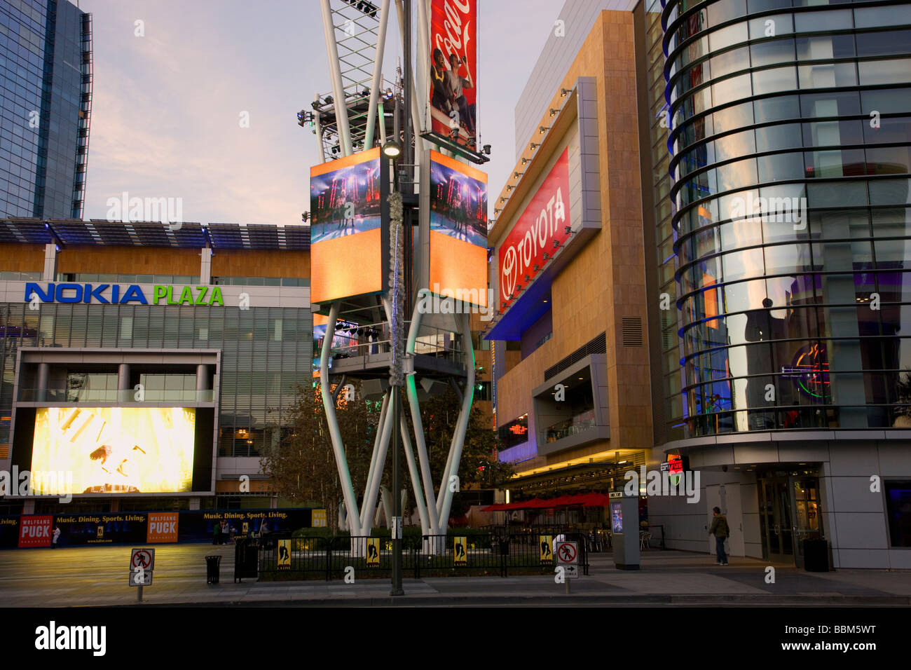 L A LIVE Unterhaltung Campus Downtown Los Angeles Kalifornien Stockfoto