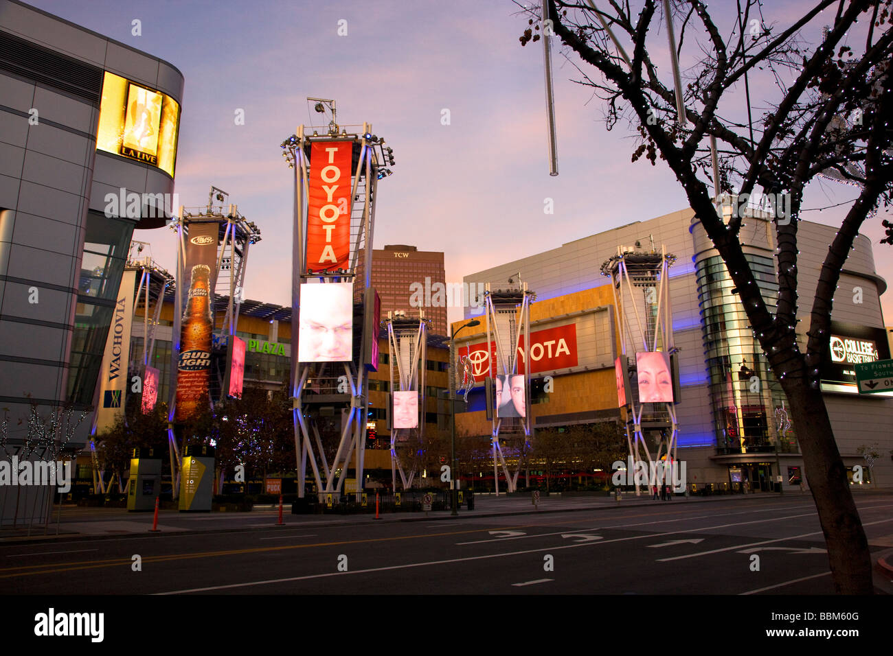 L A LIVE Unterhaltung Campus Downtown Los Angeles Kalifornien Stockfoto