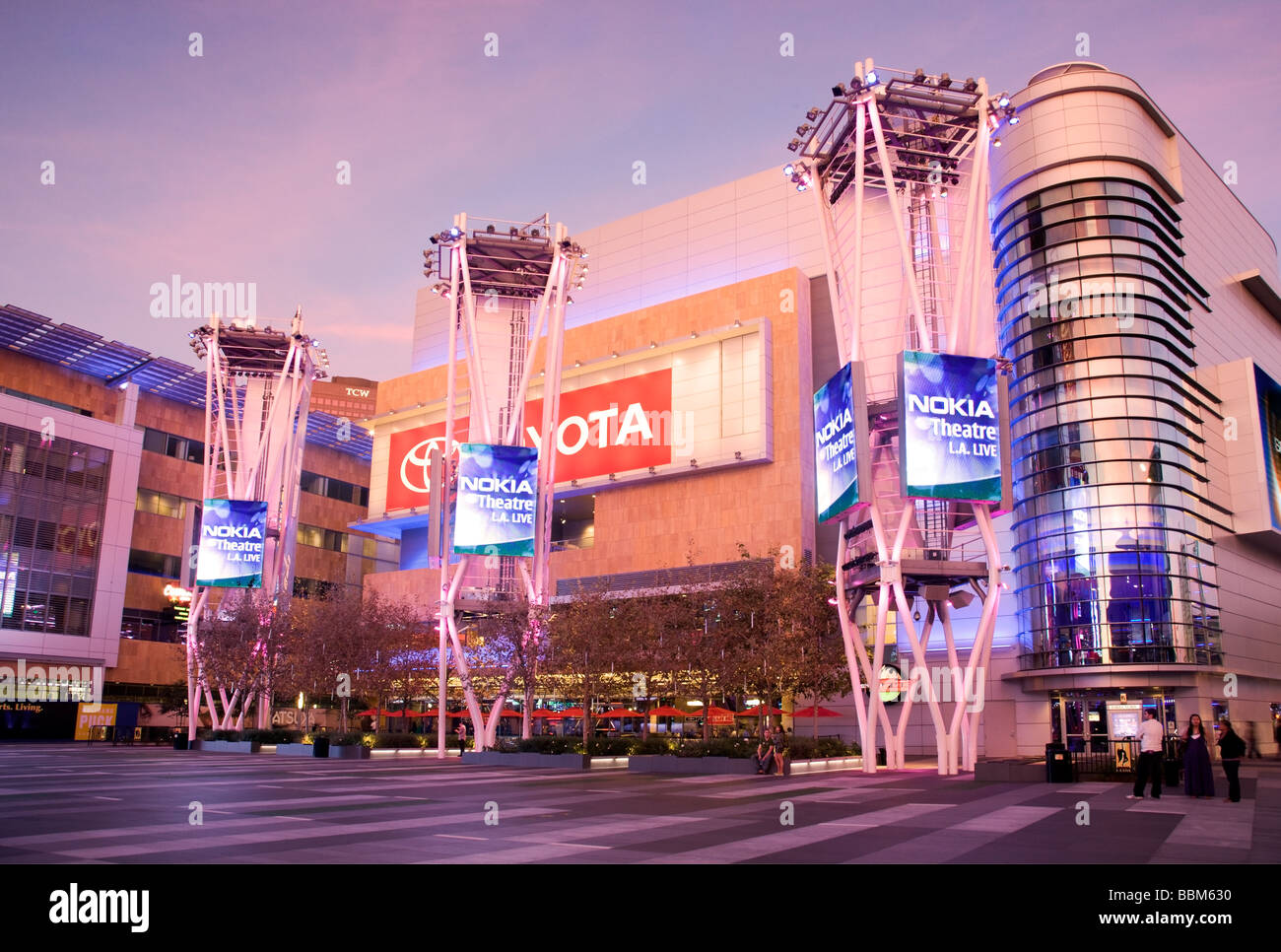 L A LIVE Unterhaltung Campus Downtown Los Angeles Kalifornien Stockfoto