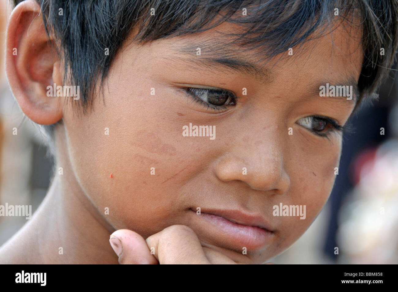 Obdachlose Kinder, Poipet, Kambodscha, Asien Stockfoto