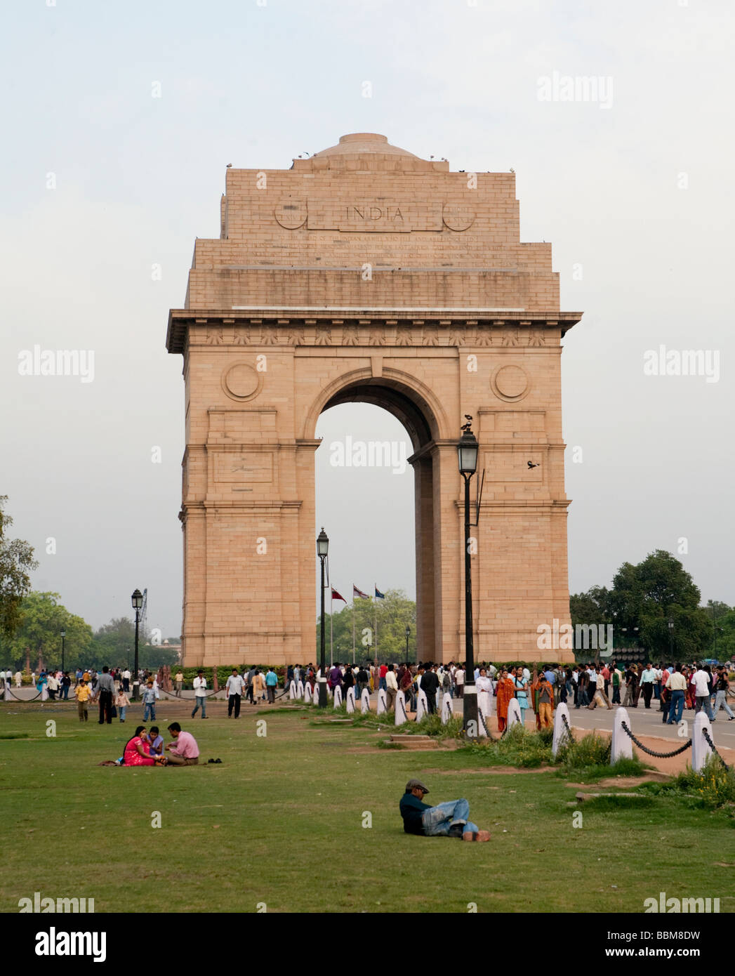 India Gate New Delhi Indien Asien Stockfoto