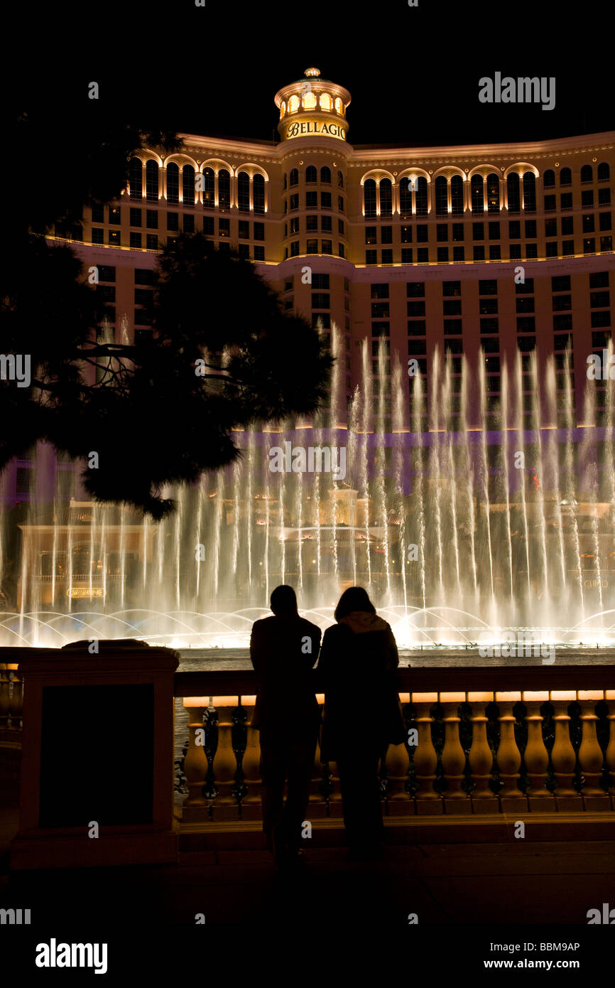 Das Bellagio Hotel und Casino auf dem Strip Las Vegas Nevada Stockfoto