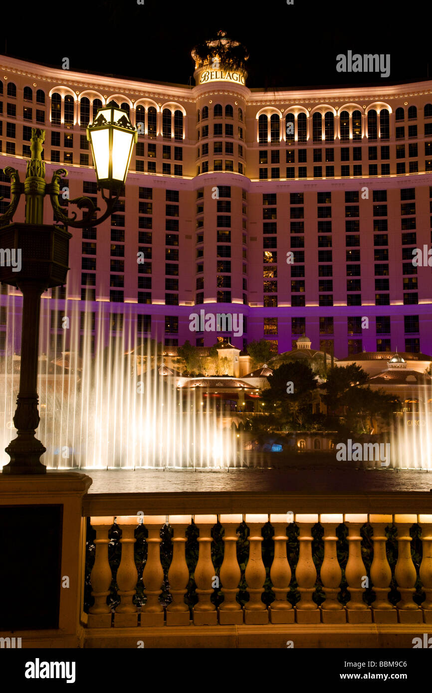 Das Bellagio Hotel und Casino auf dem Strip Las Vegas Nevada Stockfoto